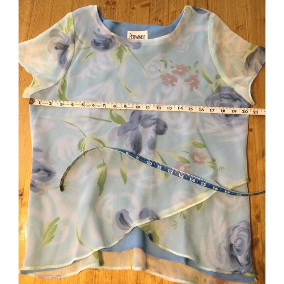 Periwinkle Womens Fairy Top & Skirt Set Floral Layered Sheer Size 12 - Picture 14 of 15